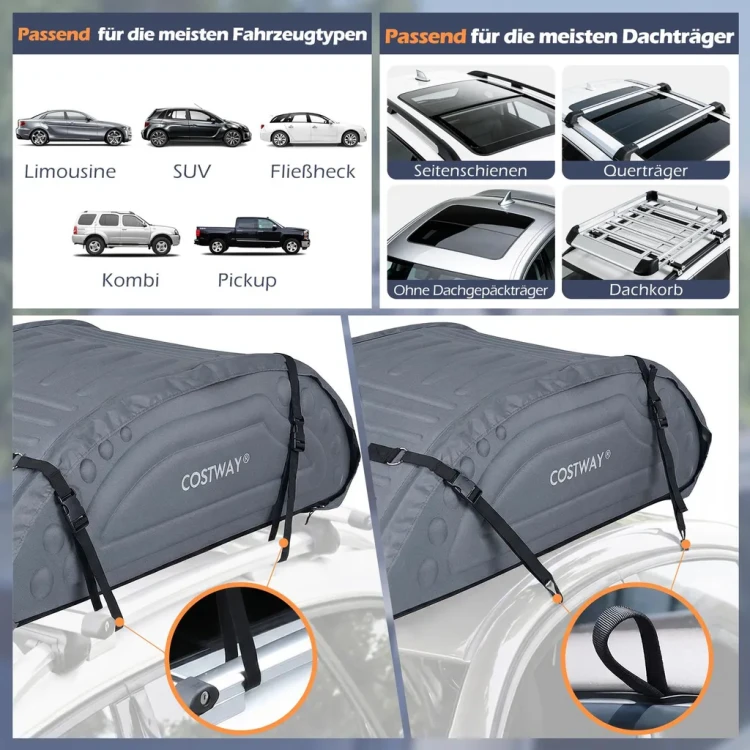Torba Dachowa 400L  – Wodoodporny Bagażnik Dachowy Do Samochodu SUV Kombi Van.webp