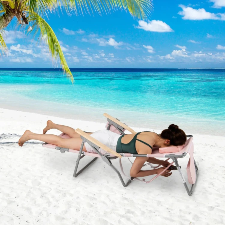 Składane Krzesło Plażowe 3w1 z Podnóżkiem.jpg