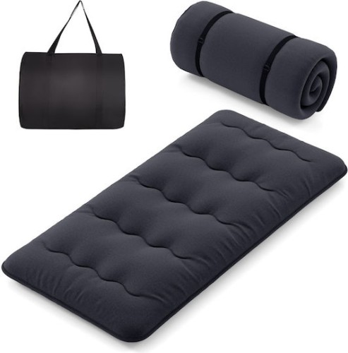 Materac Japoński Futon 90x200 cm – Składany Materac Podłogowy z Pokrowcem i Torbą Czarny.jpeg