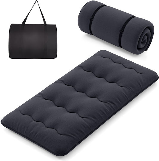 Materac Japoński Futon 90x200 cm – Składany Materac Podłogowy z Pokrowcem i Torbą Czarny.jpeg