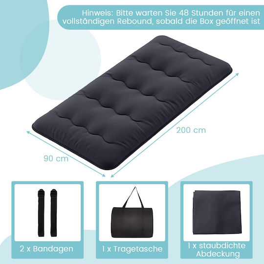 Materac Japoński Futon 90x200 cm – Składany Materac Podłogowy z Pokrowcem i Torbą Czarny.jpeg