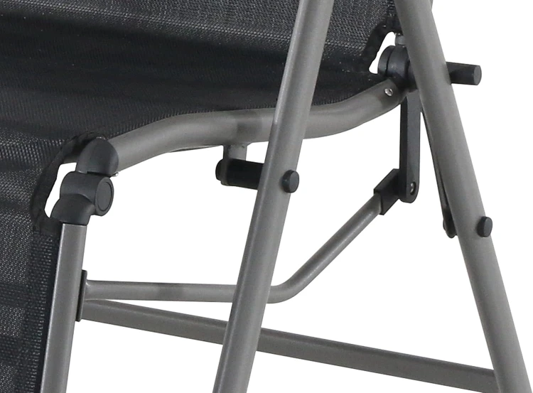 Leżak Ogrodowy Składany Aluminiowy Antracyt – Regulowany Leżak z Podnóżkiem do Ogrodu, Na Taras i Plażę.jpg