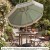Parasol ogrodowy drewniany 170 cm zielony COSTWAY.jpeg