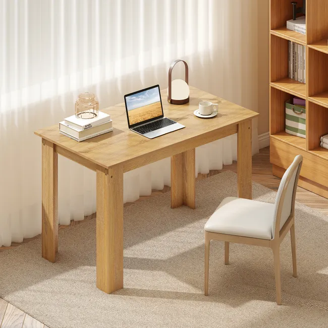 Stół jadalniany COSTWAY 120 x 70 cm – prostokątny stół do kuchni i jadalni dla 4–6 osób, dąb sonoma.webp