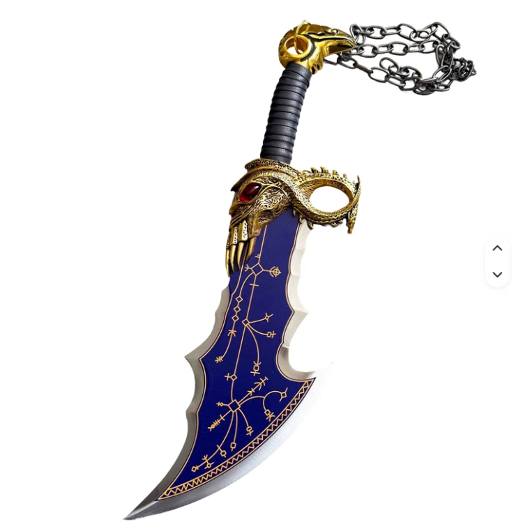 Ostrza Chaosu Kratos God of War 54 cm zestaw 2 replik z tablicą ścienną.png