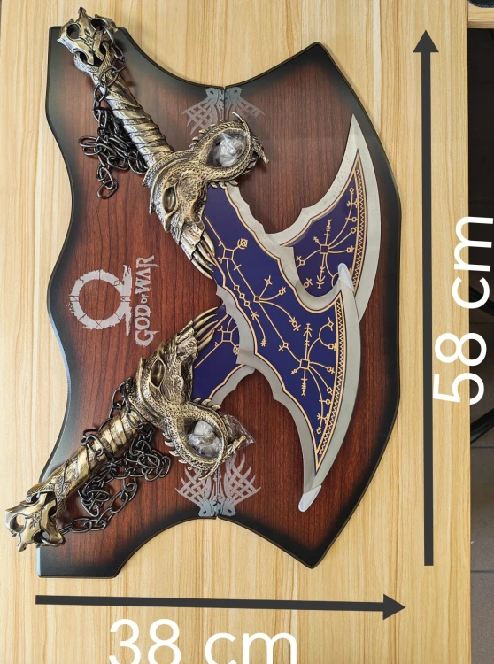 Ostrza Chaosu Kratos God of War 54 cm zestaw 2 replik z tablicą ścienną.png.jpeg