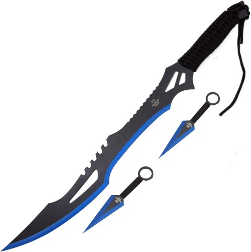 Maczeta Snake Eye Tactical Fantasy 63,5 cm z 2 nożami Kunai i pochwą.png.jpg