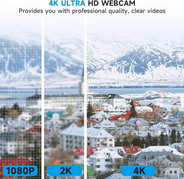 Kamera internetowa AOC 4K Ultra HD USB z mikrofonem redukcją szumów i osłoną prywatności.jpg