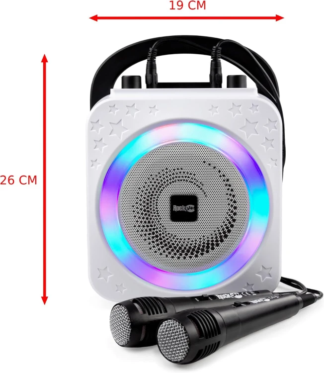 RockJam Zestaw Karaoke Bluetooth 10W 2 Mikrofony LED USB AUX.jpg