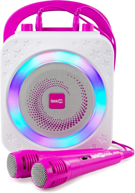 Zestaw Karaoke RockJam Bluetooth 10W 2 Mikrofony LED USB AUX.jpg