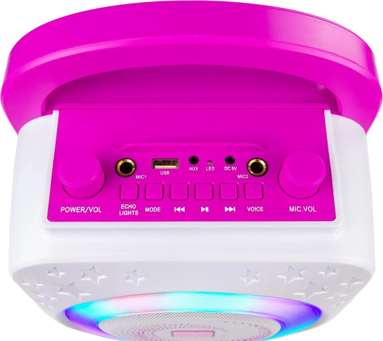 Zestaw Karaoke RockJam Bluetooth 10W 2 Mikrofony LED USB AUX.jpg
